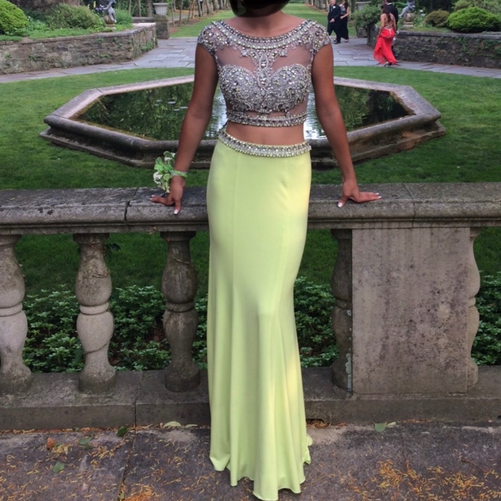 Jovani 2 piece dress. Used once for Prom. Beautiful beadwork. Great condition.